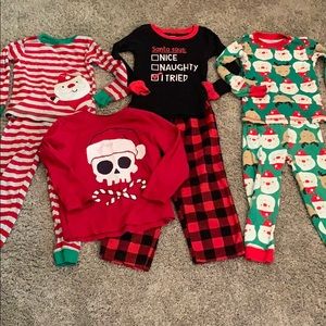 Boys 4T Christmas pajama & shirt lot